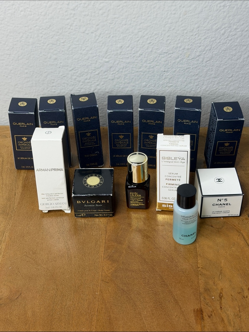 Lot of 13 Luxury Skincare Guerlain Sisley Bulgari